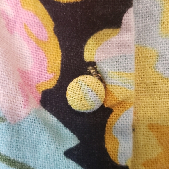 Who What Wear Garden Floral Bardot Top Cropped Linen Blend Size Medium - Picture 6 of 15